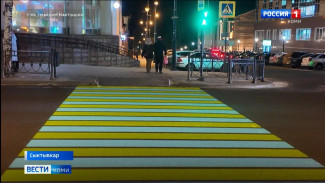В столице Коми досрочно завершено обустройство световых пешеходных переходов