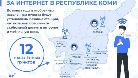 12 населённых пунктов Республики Коми получат связь в 2025 году
