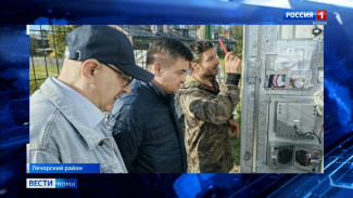 В посёлке Озёрный  Печорского района строят базовую станцию сотовой связи