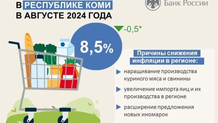 В Коми снизилась годовая инфляция