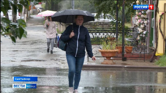 Всего за 6 часов в Сыктывкаре выпало 40% месячной нормы осадков