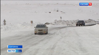 Благодаря стойкости отрицательных температур в Сыктывкаре увеличена грузоподъемность переправы в Алешино