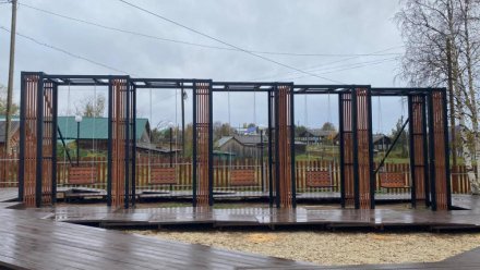 В Сизябске завершен первый этап благоустройства парка качелей