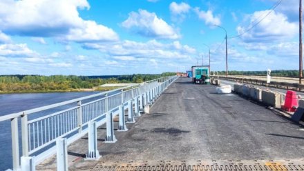 Продолжается ремонт автомобильного моста через Вычегду, соединяющего Корткерос и Аджером
