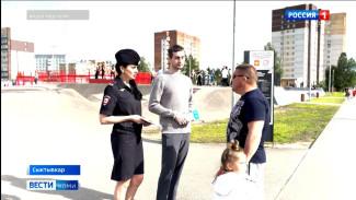 Сыктывкарские полицейские побывали в скейт-парке в столичном микрорайоне Орбита