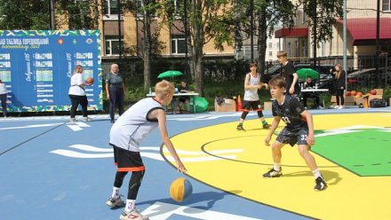 В Сыктывкаре открылась новая уличная баскетбольная площадка 