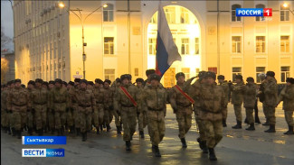 На Стефановской площади в Сыктывкаре состоялась первая репетиция Парада Победы