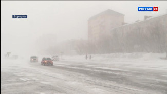 В Воркуте из-за непогоды закрыли движение по кольцевой дороге в микрорайоне Советский