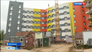 Строительство корпуса Республиканской инфекционной больницы завершено на 87%